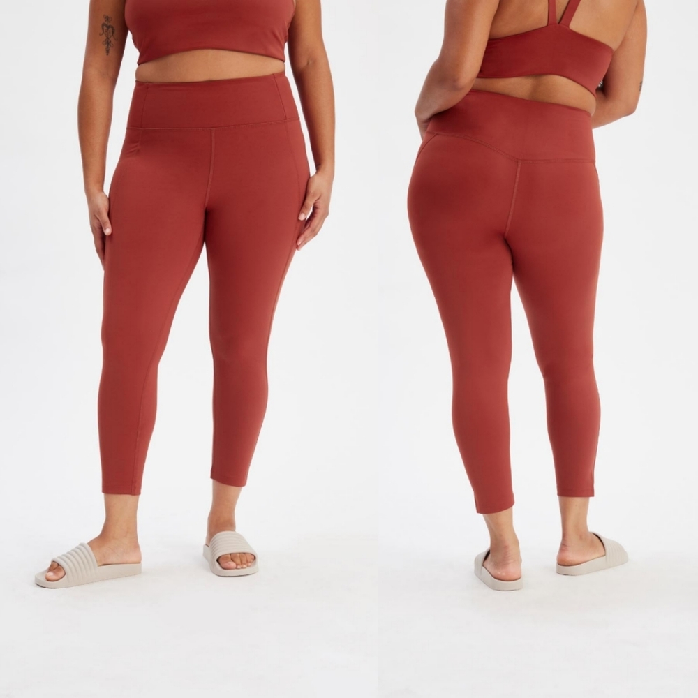 Girlfriend Collective Burnt Orange High Rise Leggings